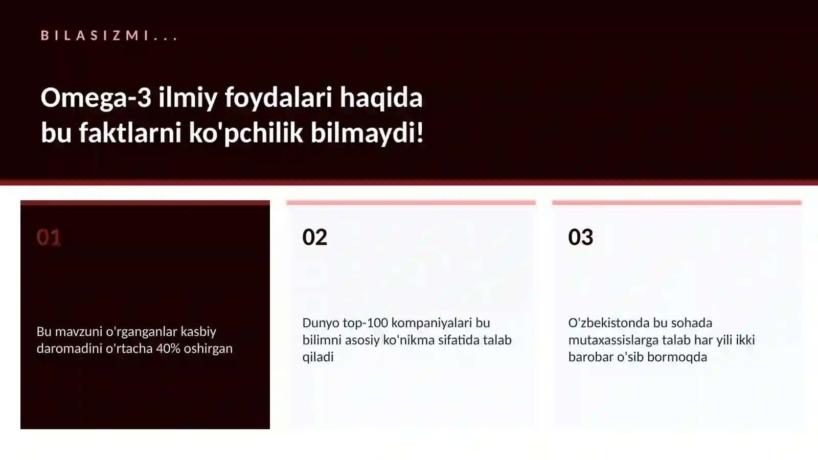 Omega-3 ilmiy foydalari 2