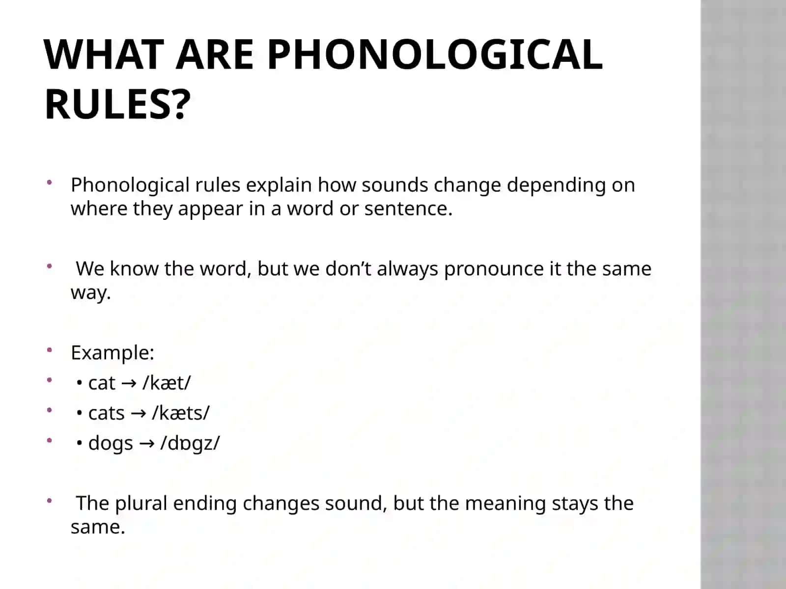 Phonological rules and patterns 2