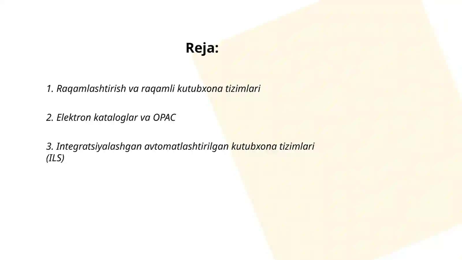 Kutubxonachilik innovatsiyasining turlari 2