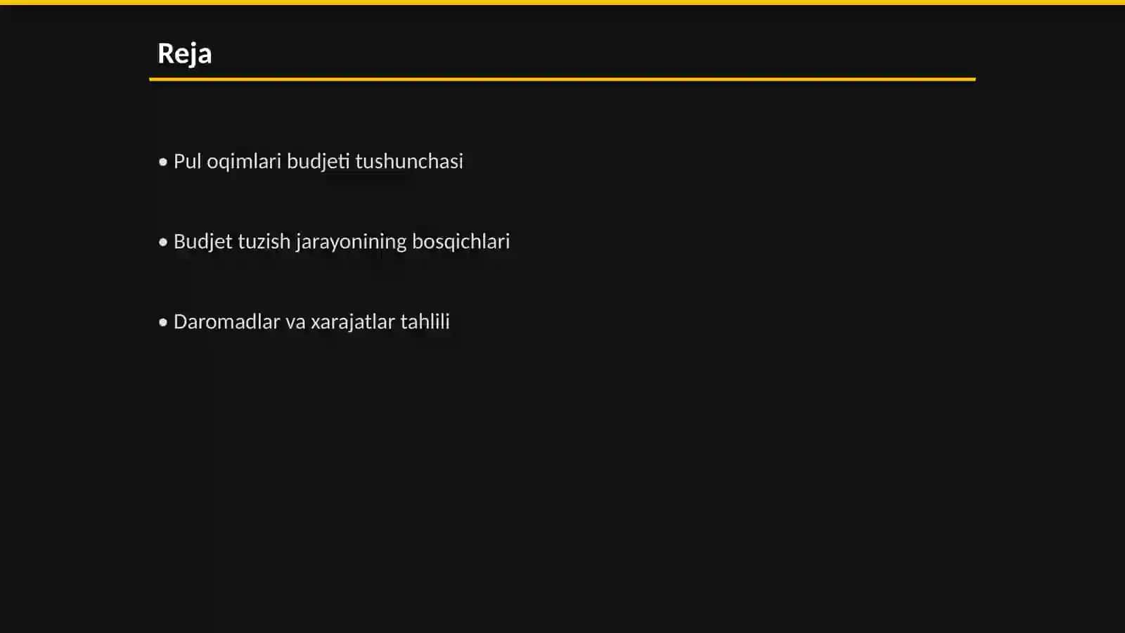 Pul oqimlari budjetini tuzish 2