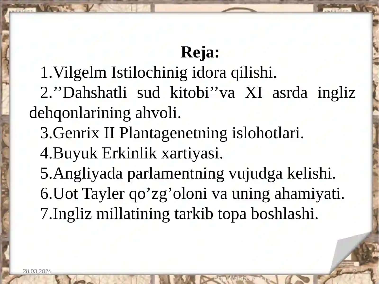 Angliyaning XI-XV asrlarida tarixi 2