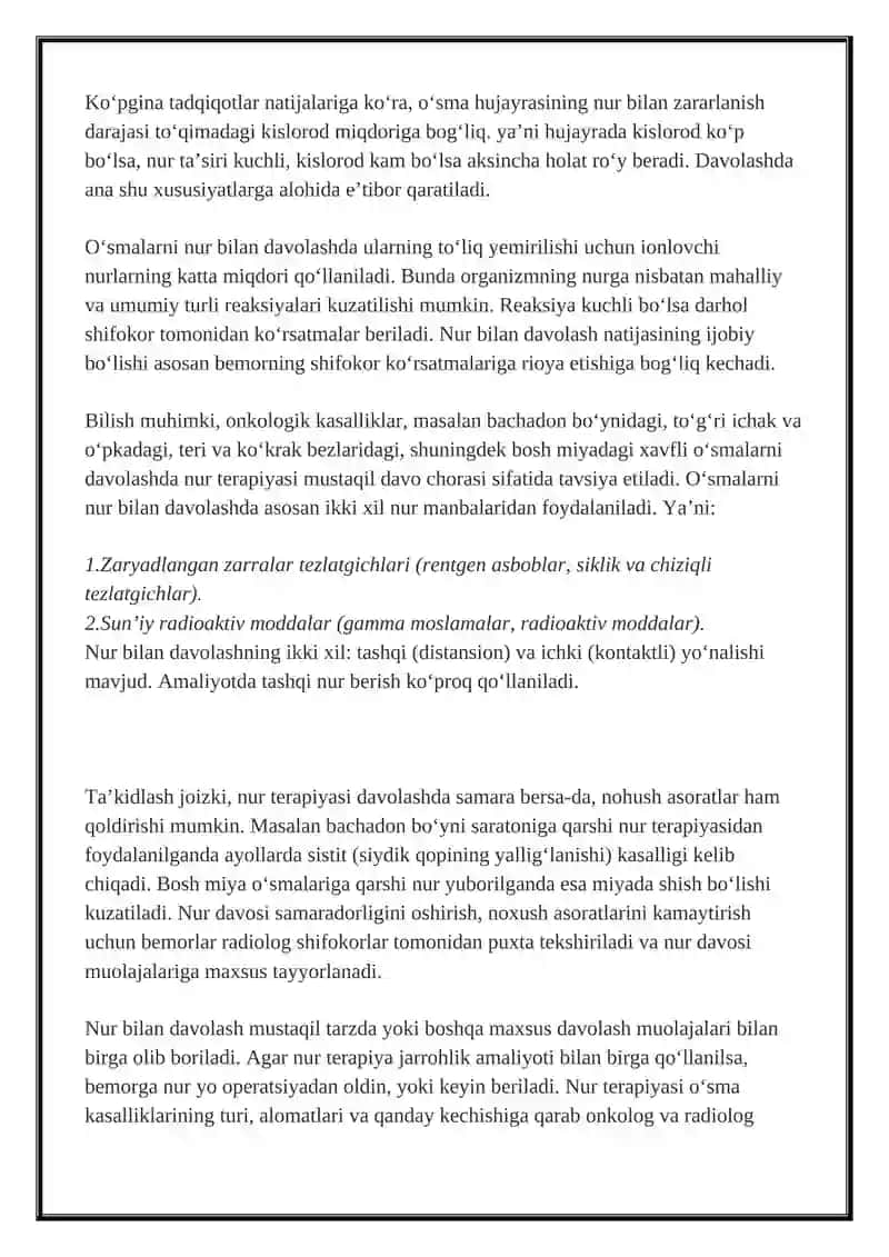NUR TERAPIYASI USULLARI 2
