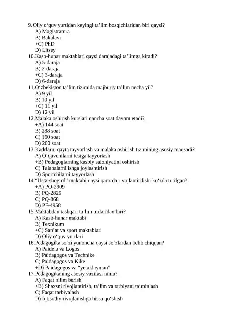 PEDAGOGIKA TEST 2