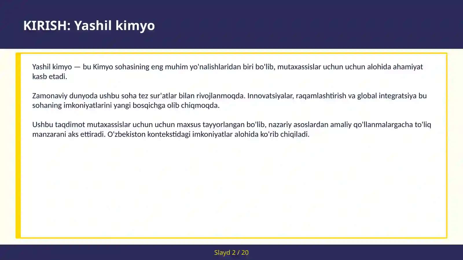 YASHIL KIMYO 2
