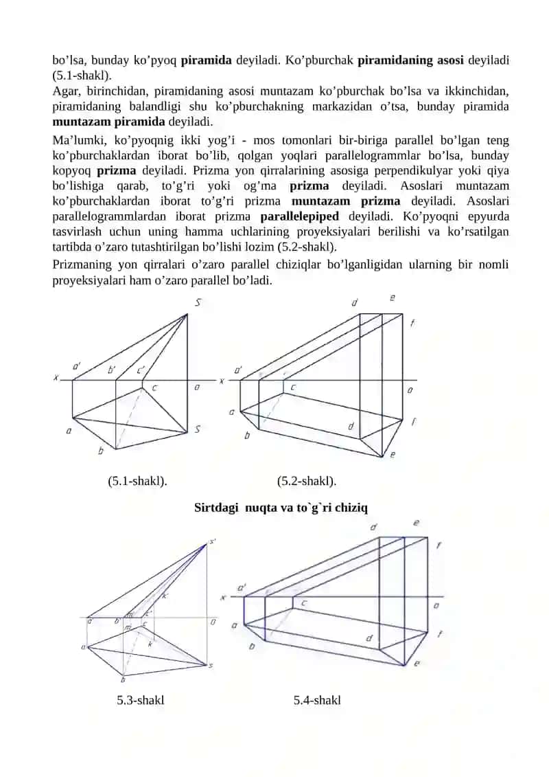 Ko’pyoqlikning tekislik bilan kesishuvi 2