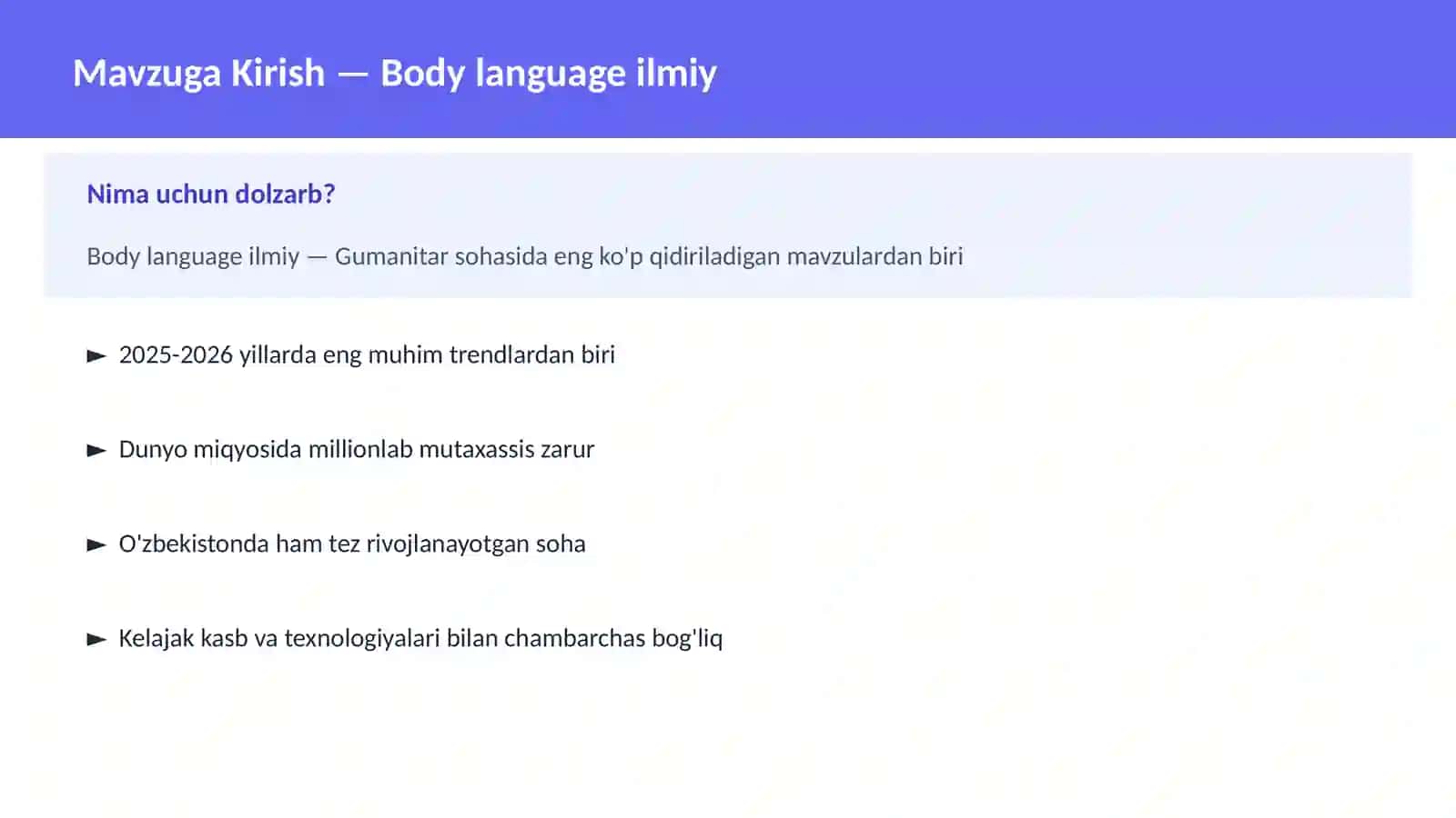Body language ilmiy 2