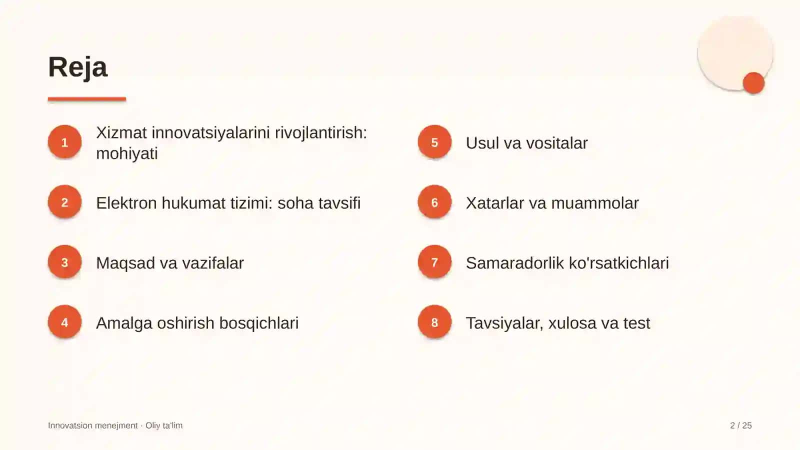 Elektron hukumat tizimida xizmat innovatsiyalarini rivojlantirish 2