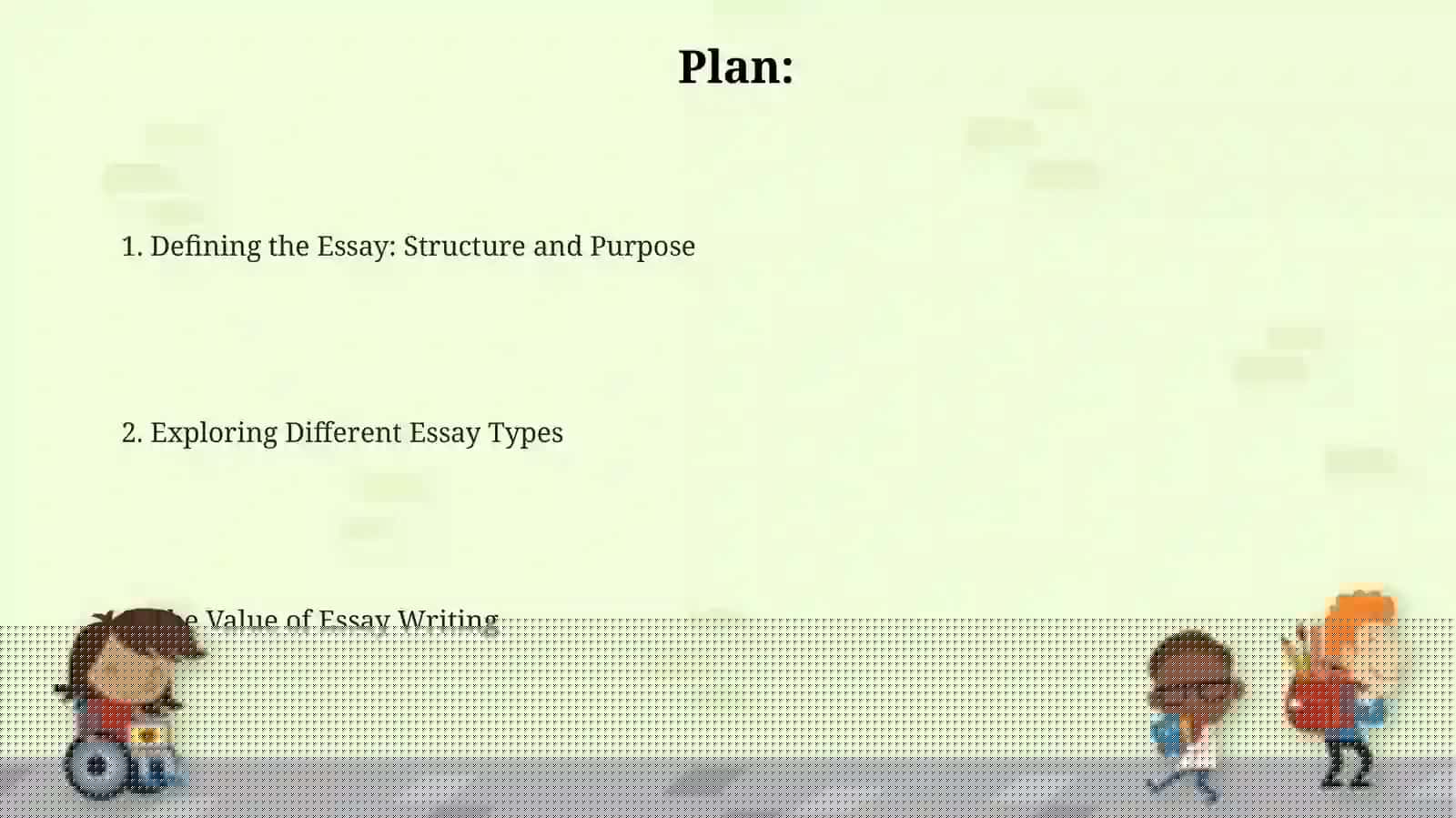 Defining the Essay: Core Elements 2