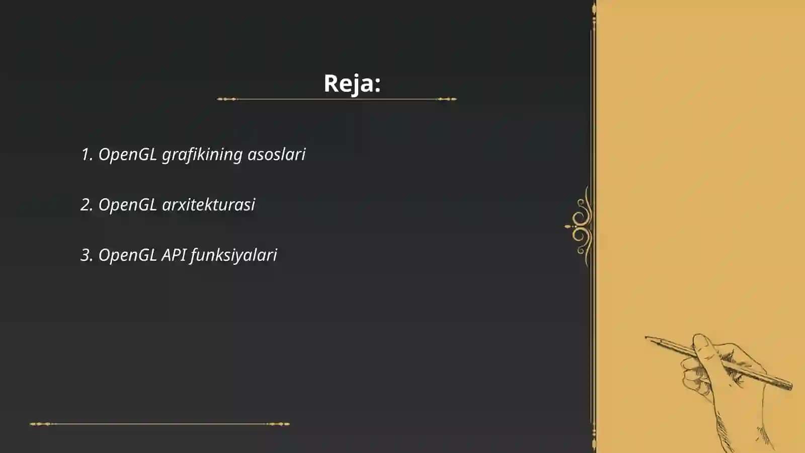 OpenGL grafikining asoslari 2