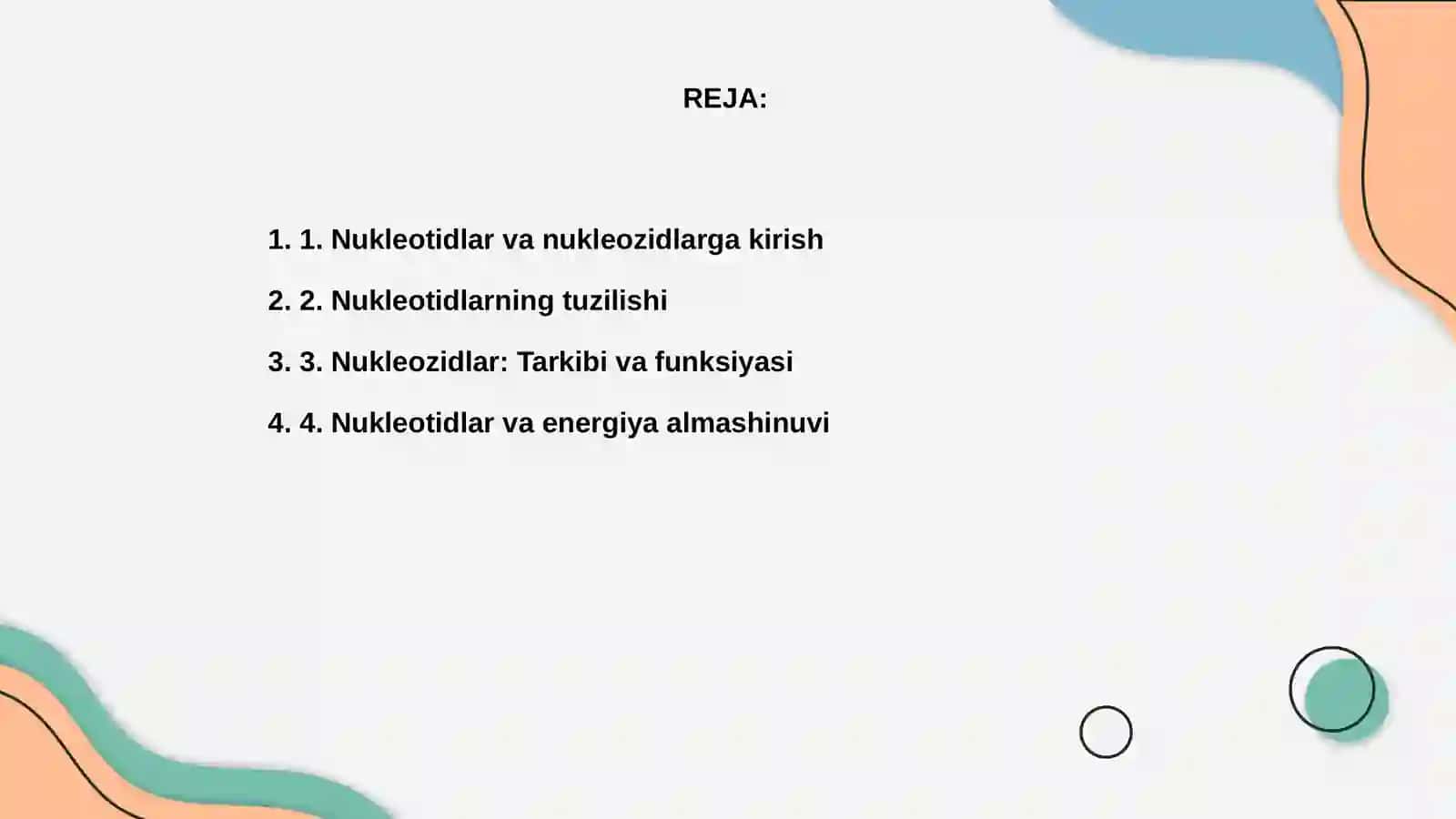 Nukleotidlar.Nukleozidlar 2