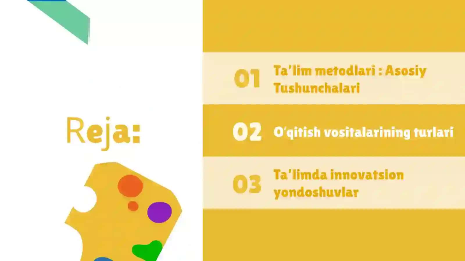 Ta'lim metodlari va vositalari 2