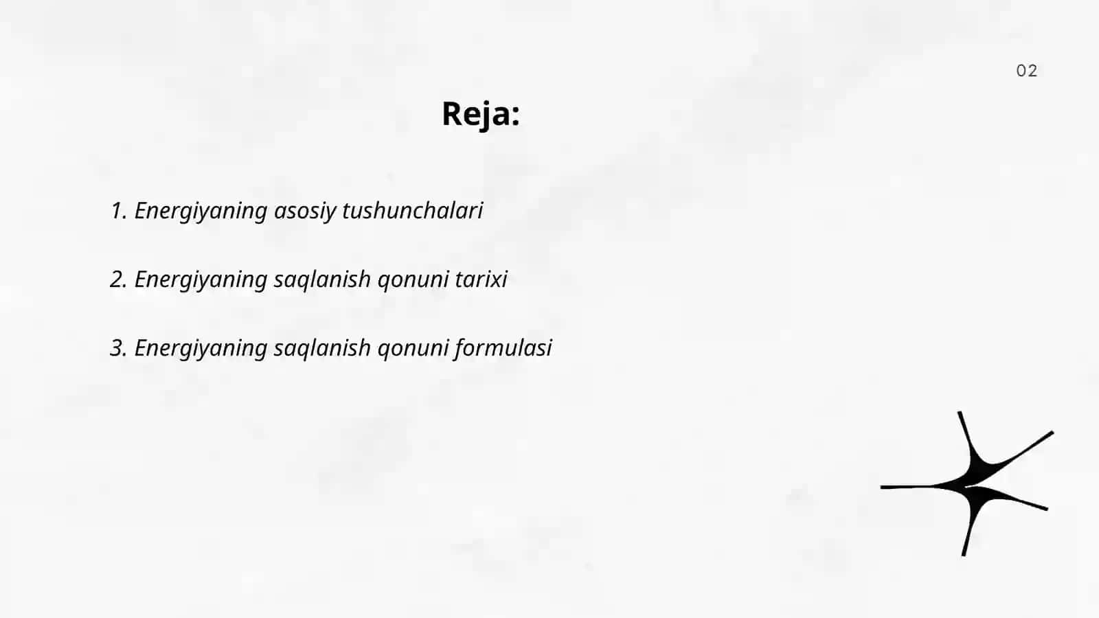Energiyaning saqlanish qonuni 2