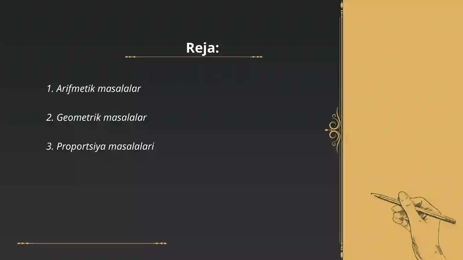 Arifmetik masalalar 2