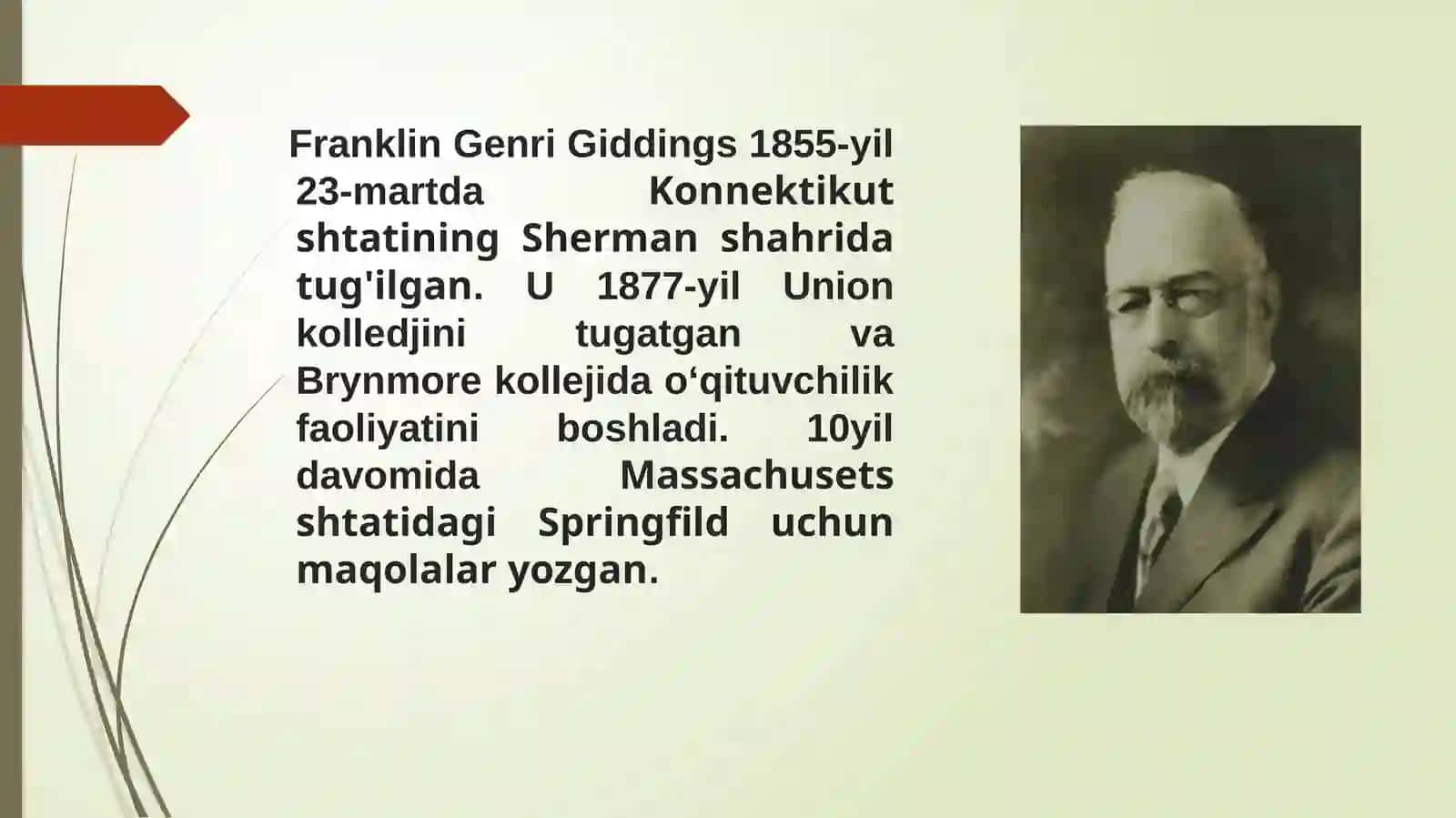 Franklin Giddings ijtimoiy qarashlari 2