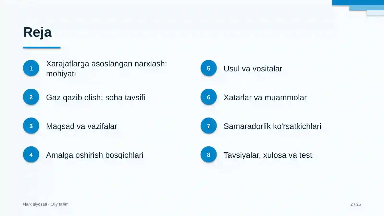 Gaz qazib olishda xarajatlarga asoslangan narxlash 2