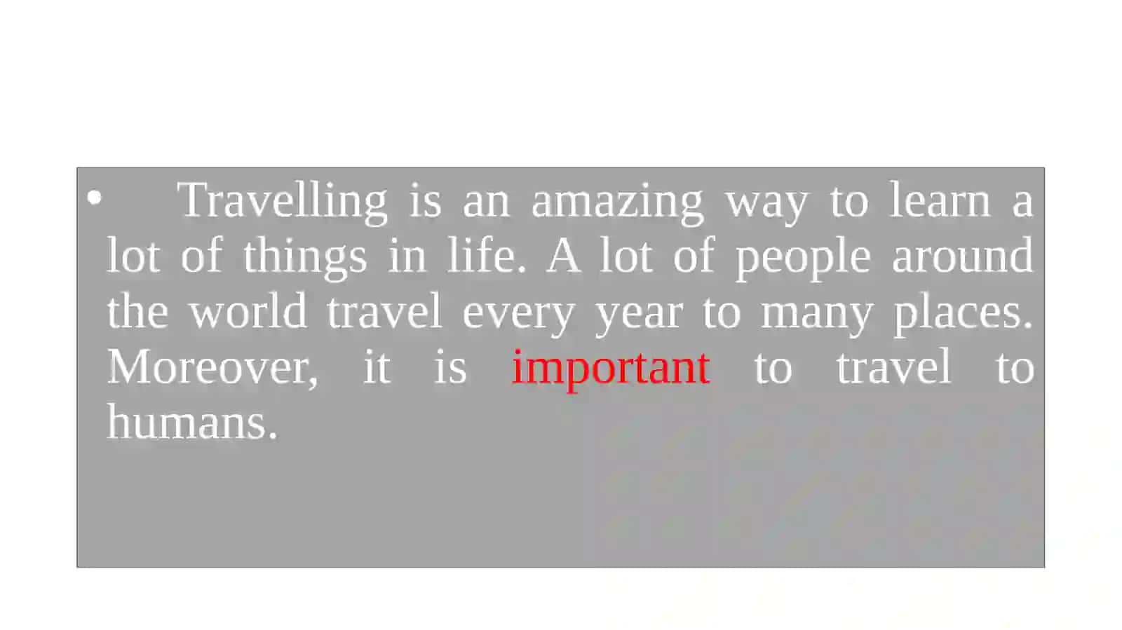 Travel information 2
