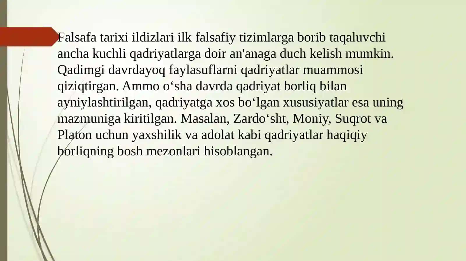 Aksiologiya - qadriyatlar falsafasi 2