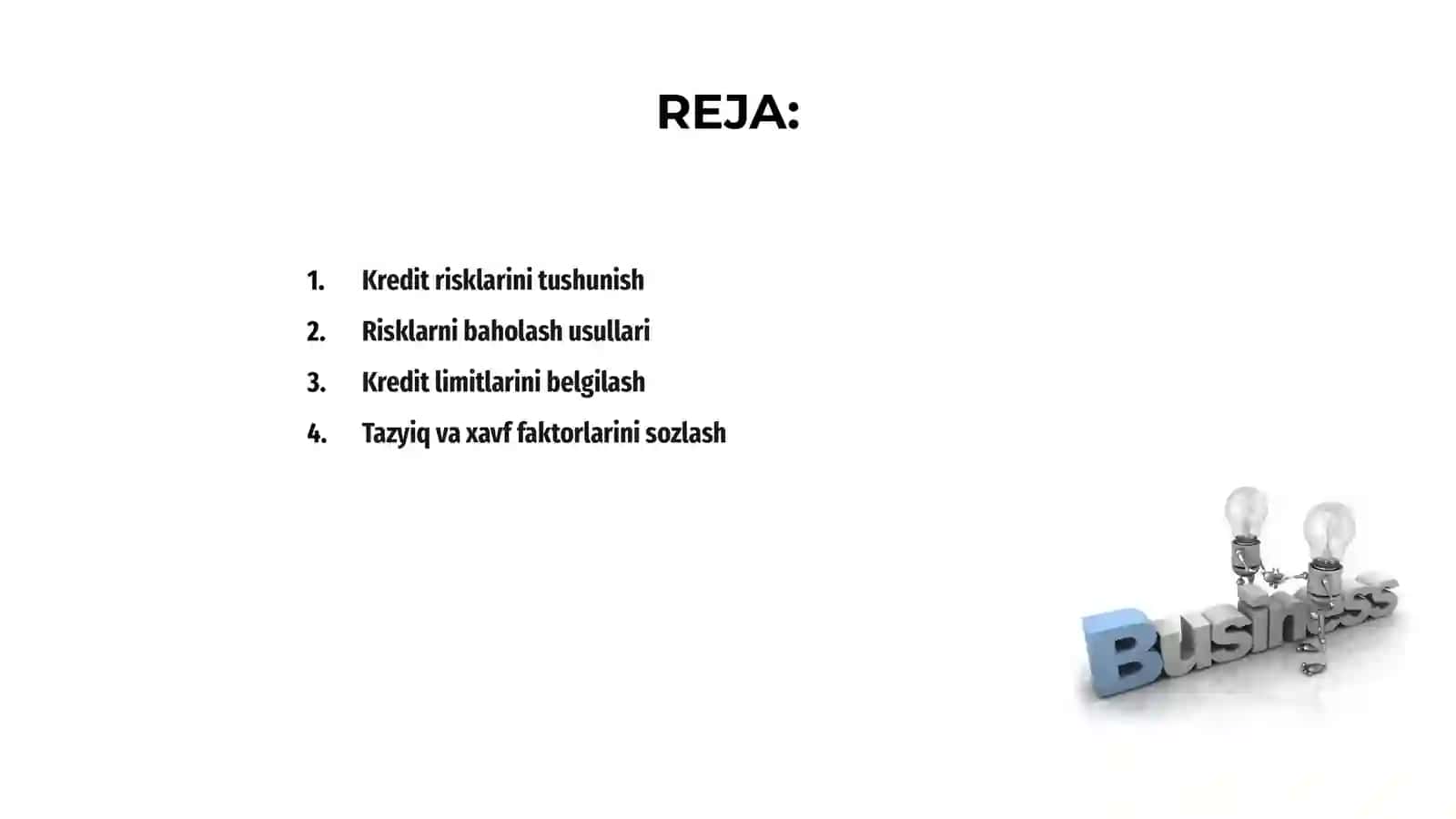 Kredit risklarini kamaytirish usullari 2