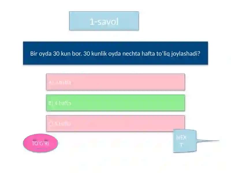 Mantiqiy savollar 2