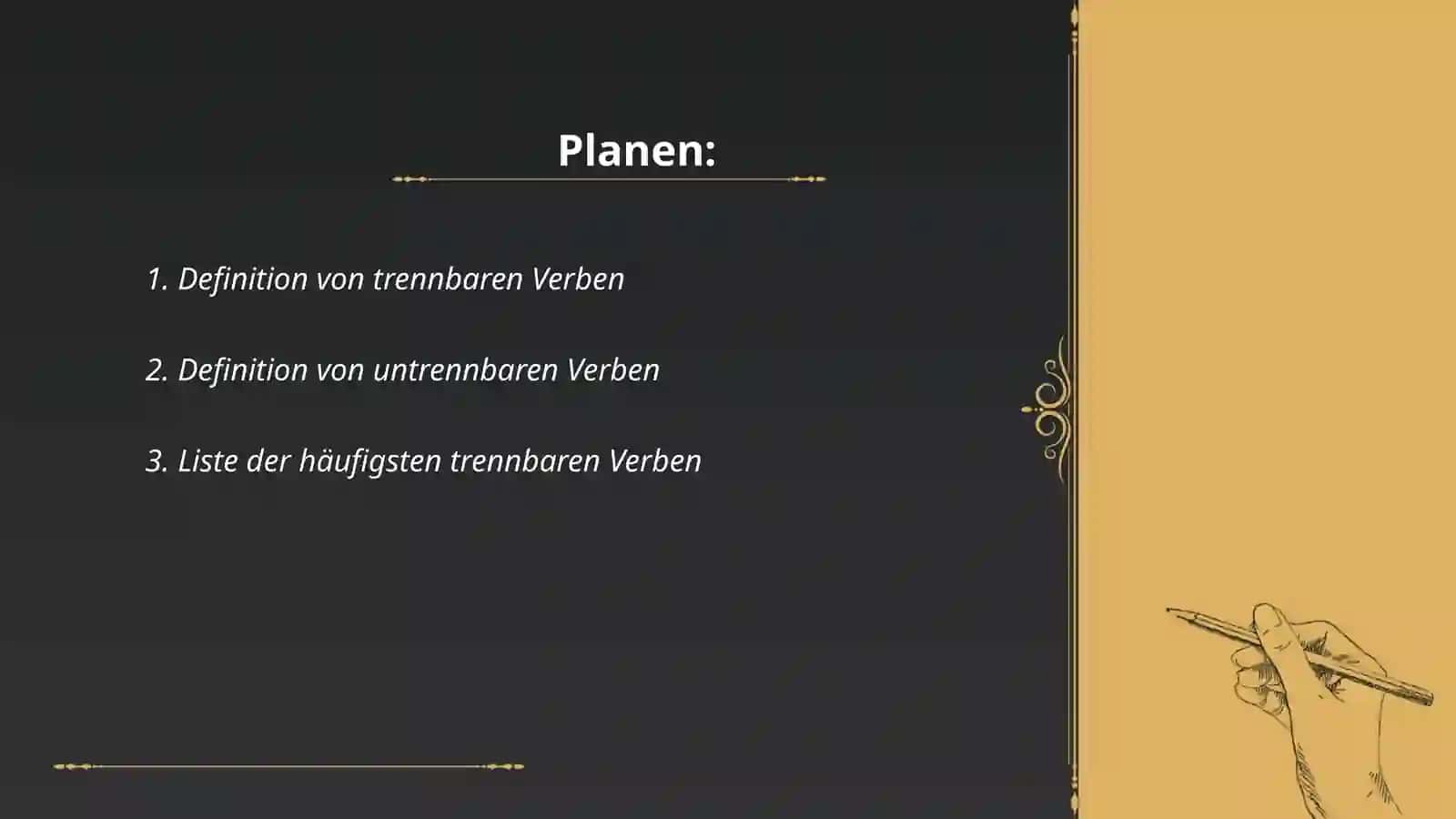 Trennbare und untrennbare verben 2