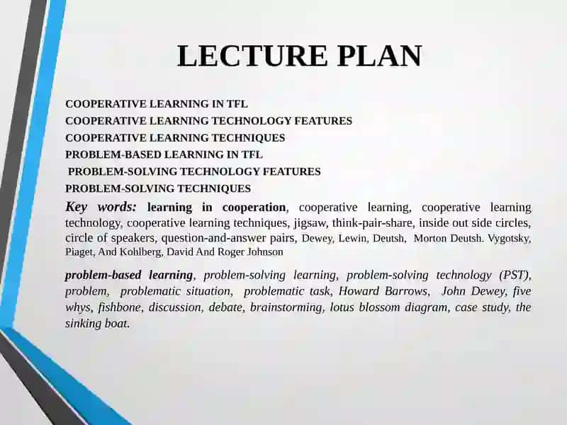 LECTURE 7COOPERATIVE LEARNING &PROBLEM-SOLVINGTECHNOLOGIES IN TFL 2