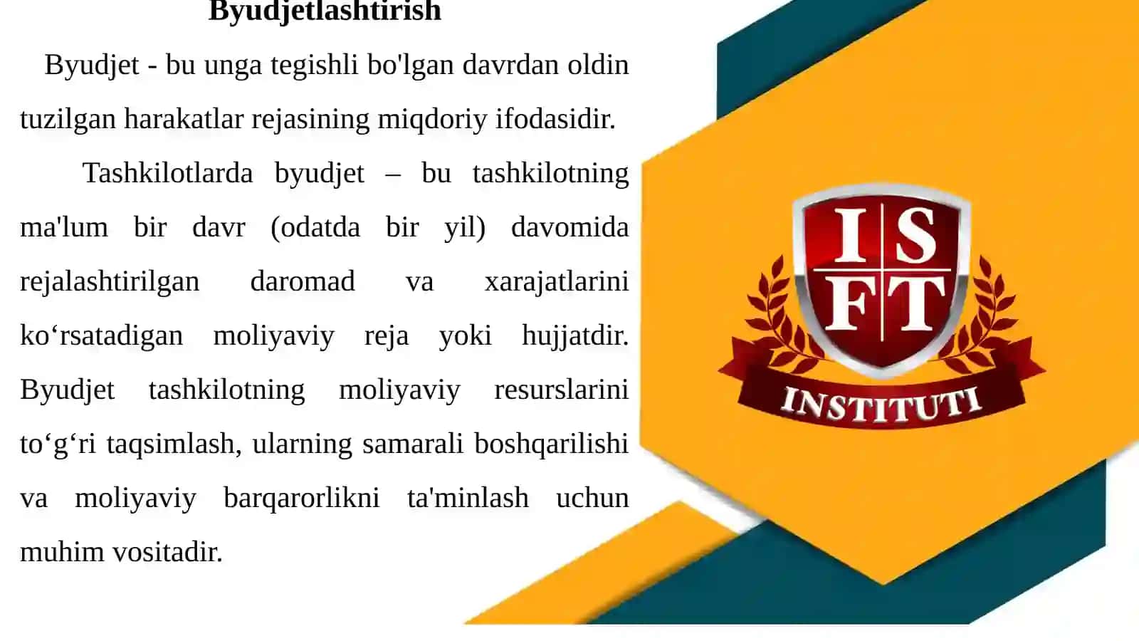 BYUDJETLARNI AMALGA OSHIRISH 2