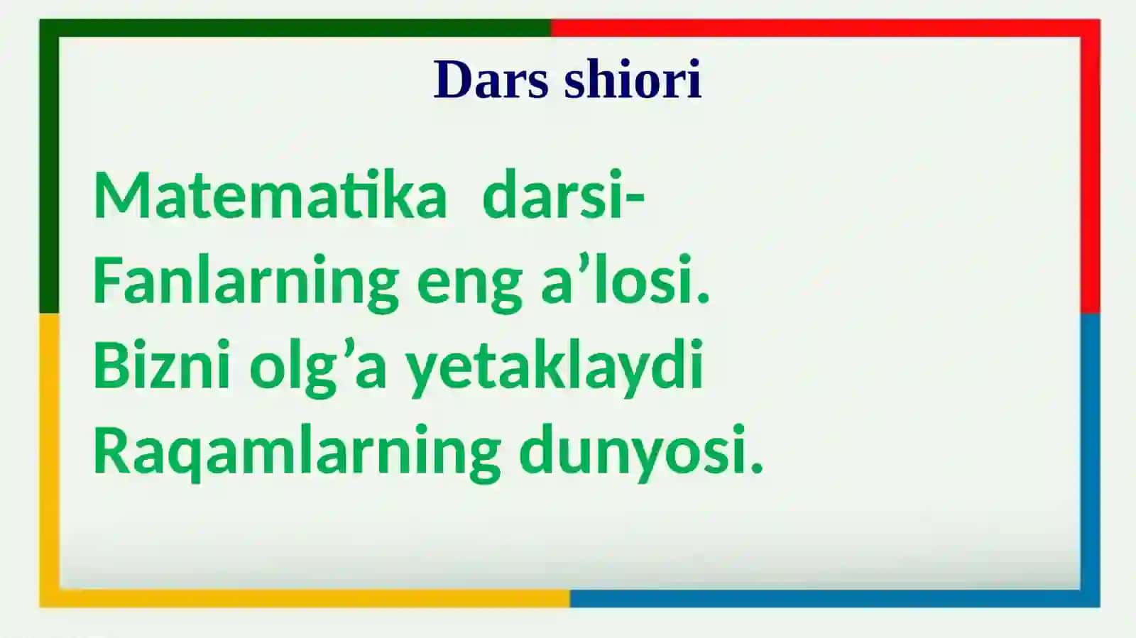Prizma va uning yoyilmasi. 4-sinf Matematika dars ishlanma 2