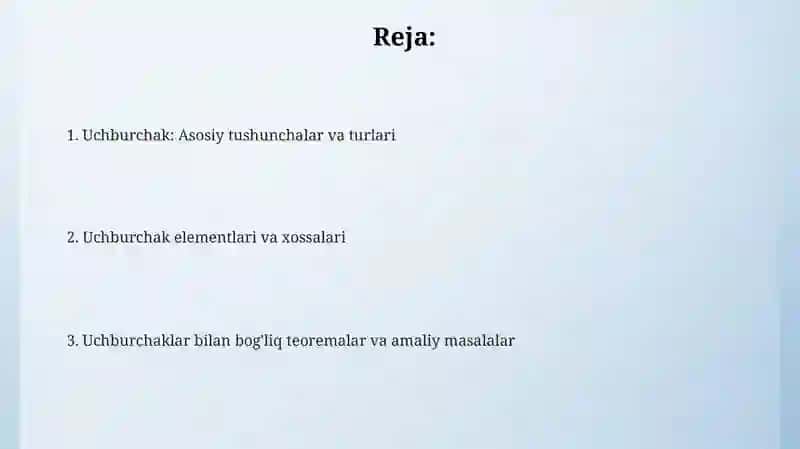 Uchburchak va uning elementlari 2