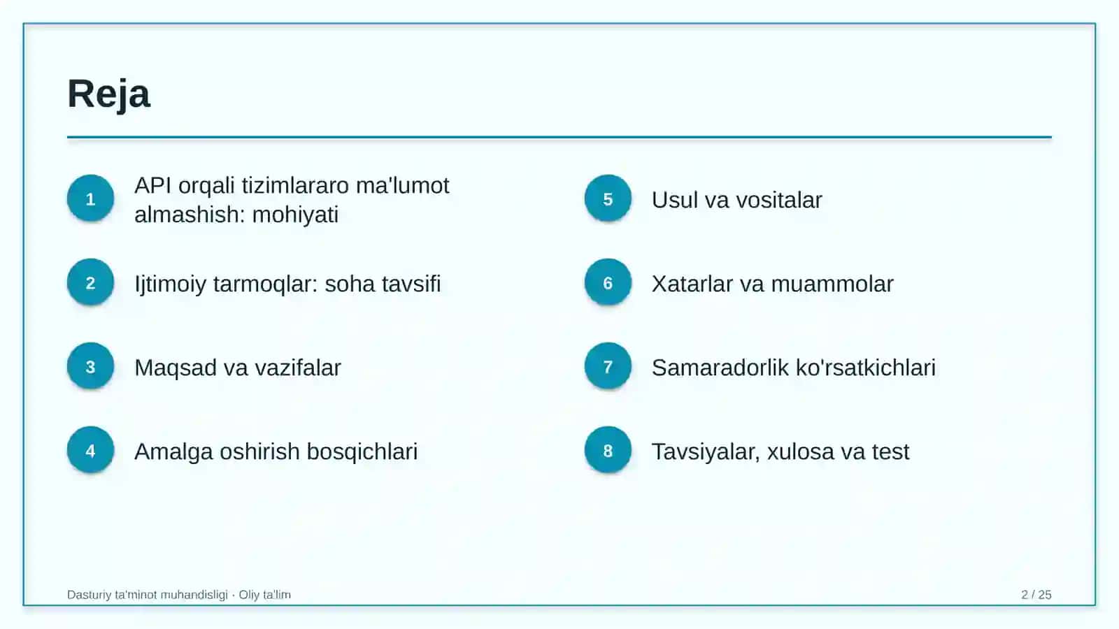 Ijtimoiy tarmoqlarda API orqali tizimlararo ma'lumot almashish 2