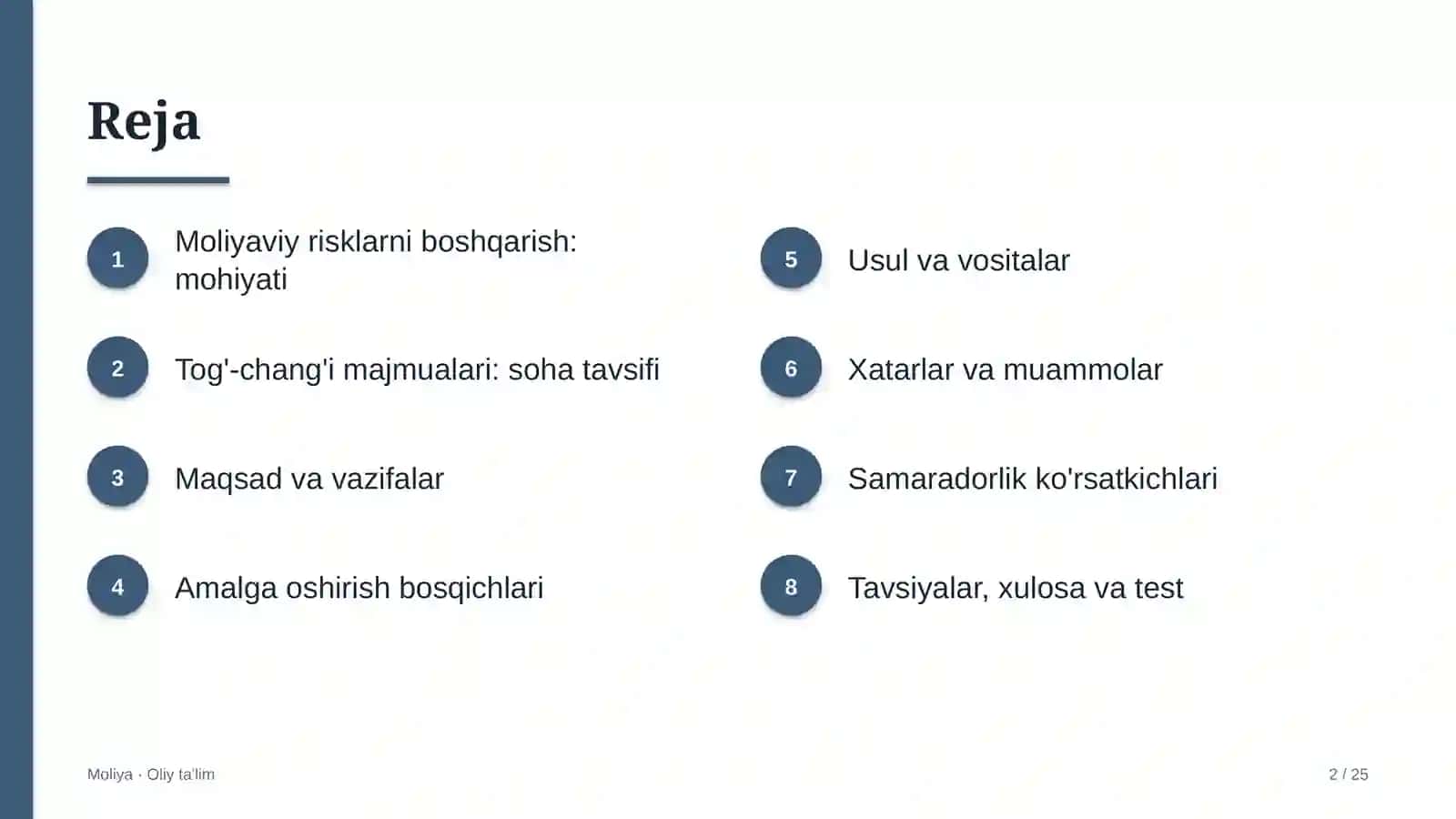 Tog'-chang'i majmualarida moliyaviy risklarni boshqarish 2
