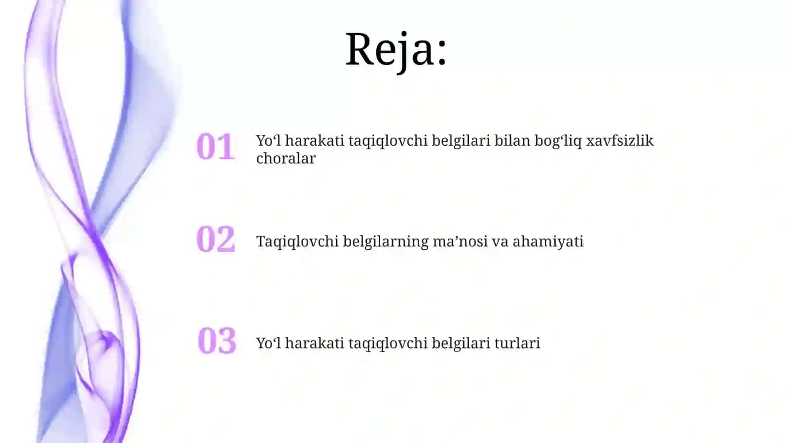 Yoʻl harakati ta'qiqlovchi belgilarining turlari 2