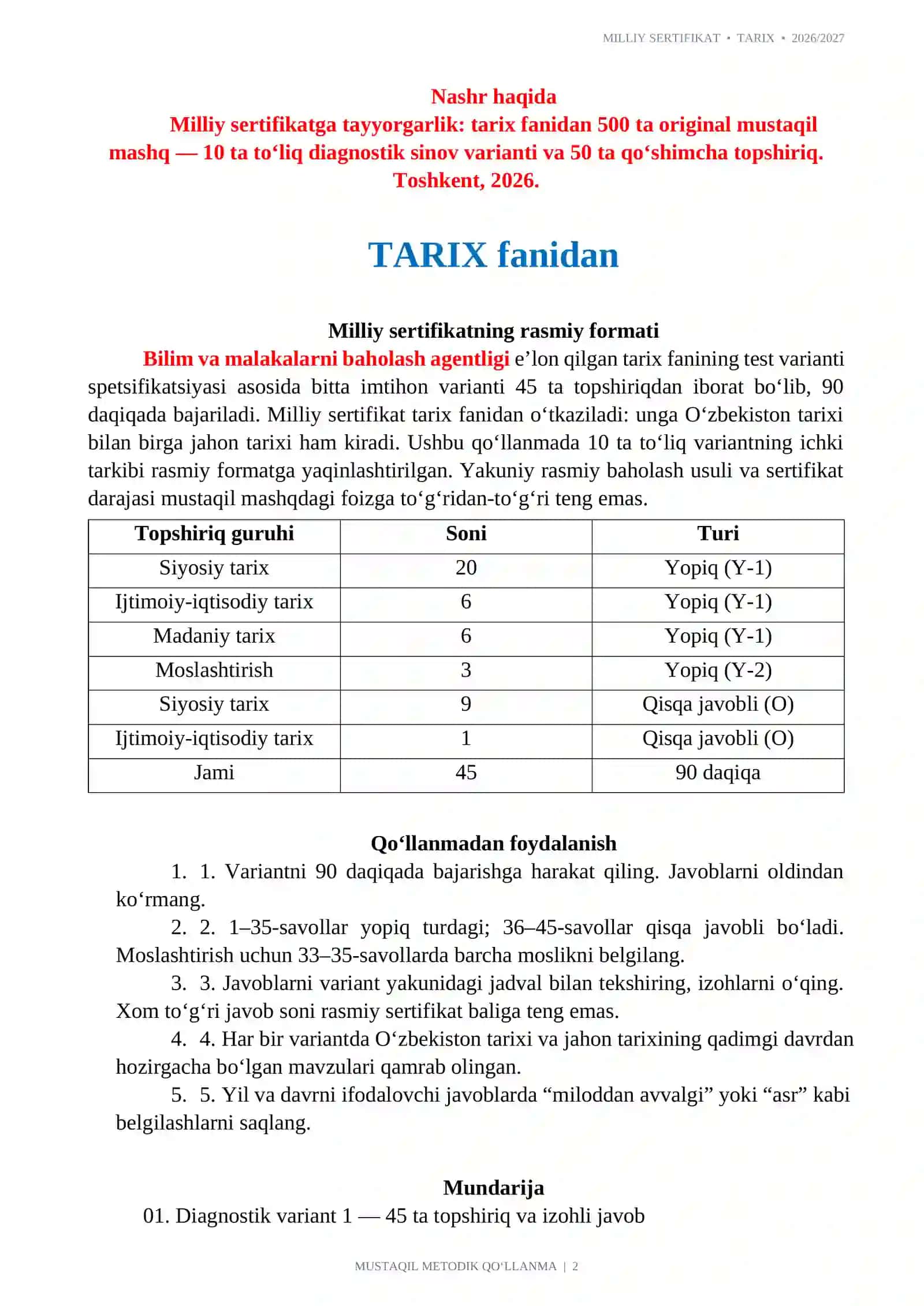 MILLIY SERTIFIKAT TARIX fanidan 2026-2027 500ta TEST .docx 2