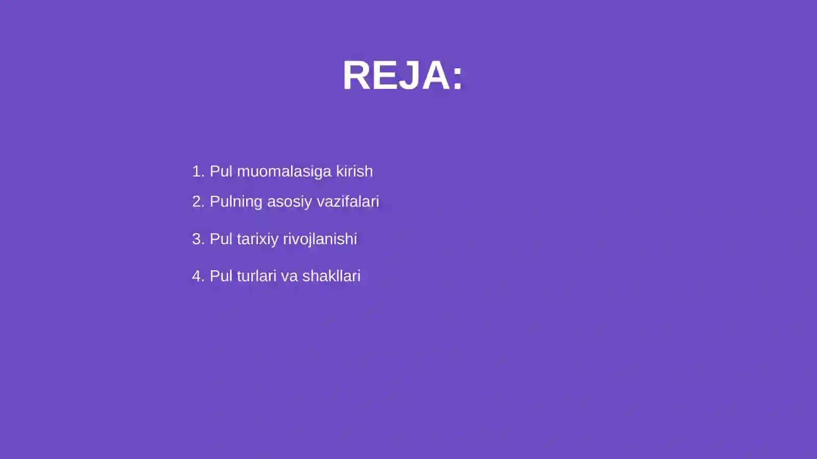 Pul muomalasi 2