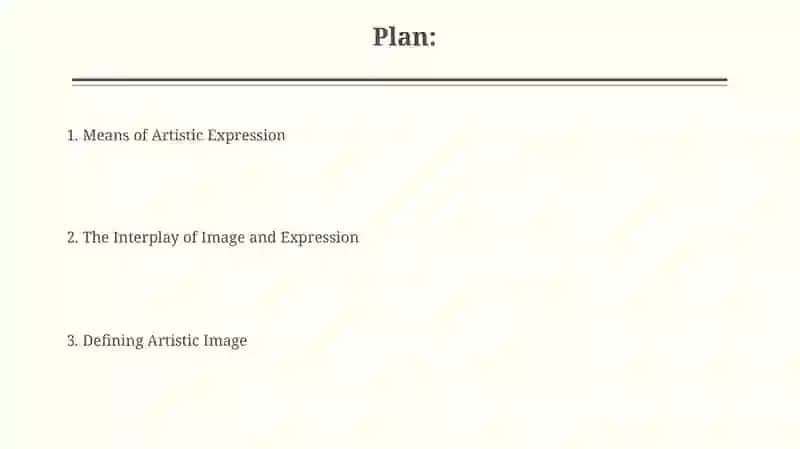 Artistic image and means of expression 2