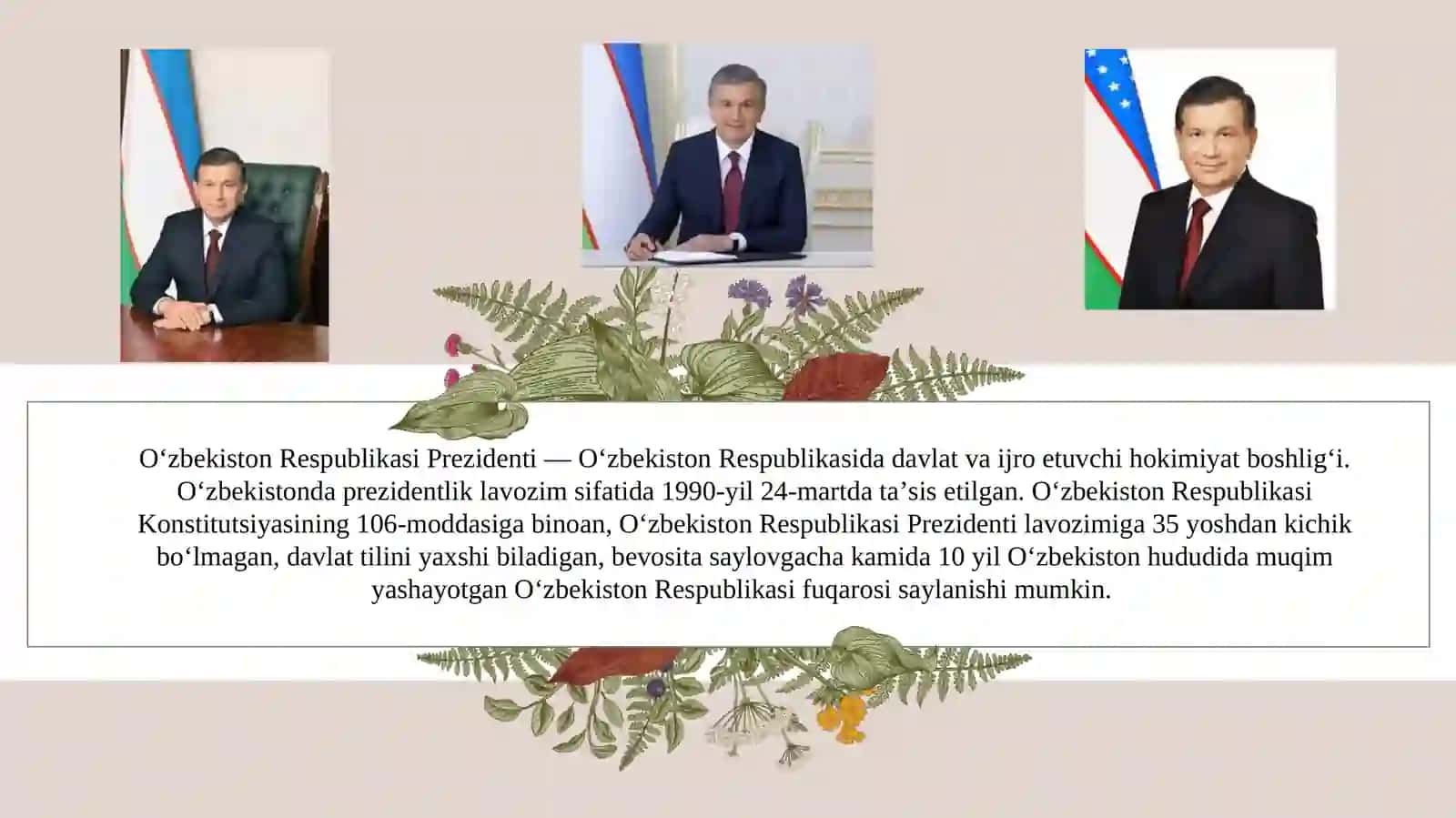 O'zbekiston Respublikasi Prezidenti 2