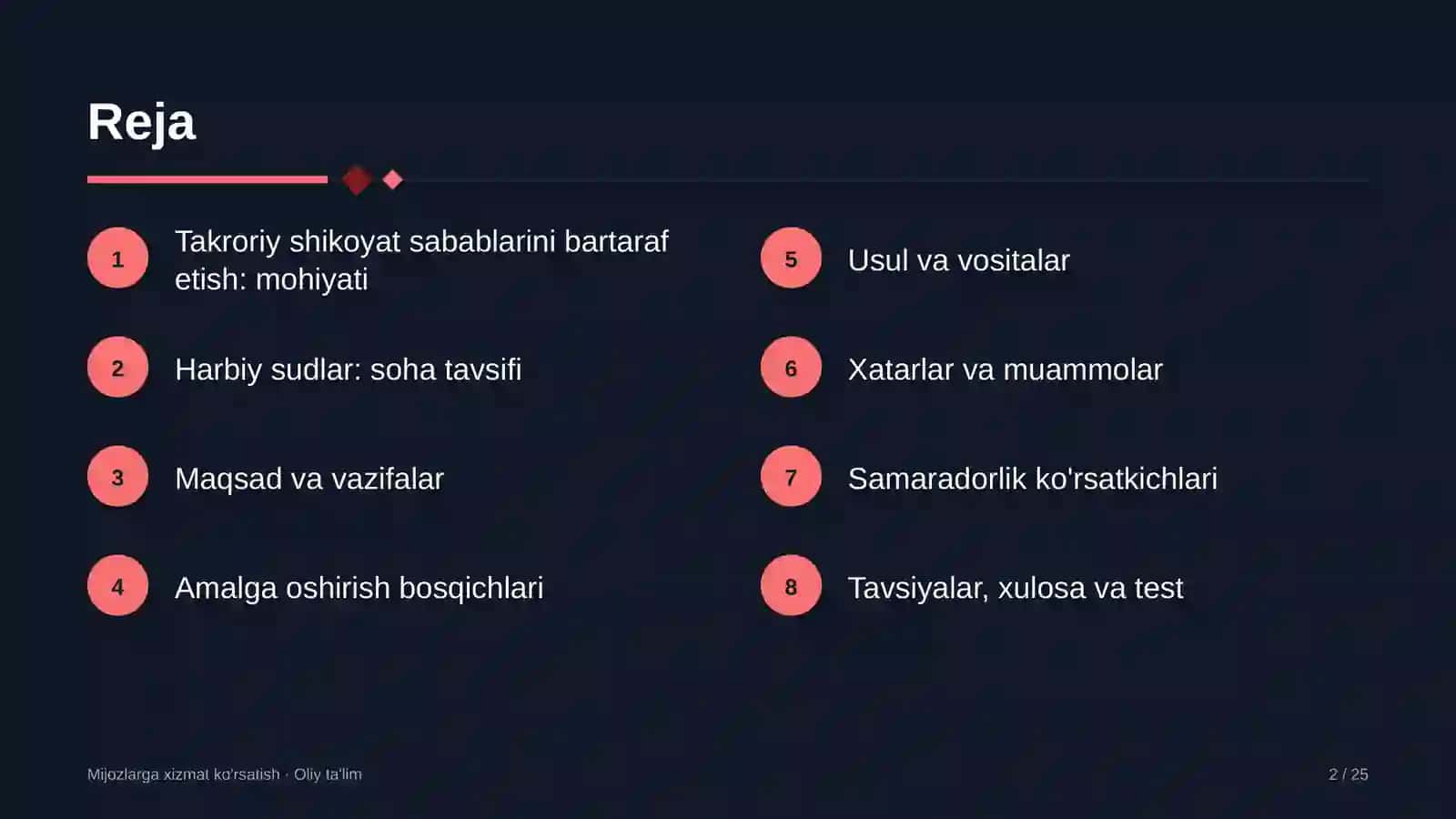Harbiy sudlarda takroriy shikoyat sabablarini bartaraf etish 2
