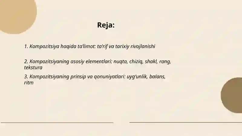 Kompozitsiya haqida taʼlimot 2