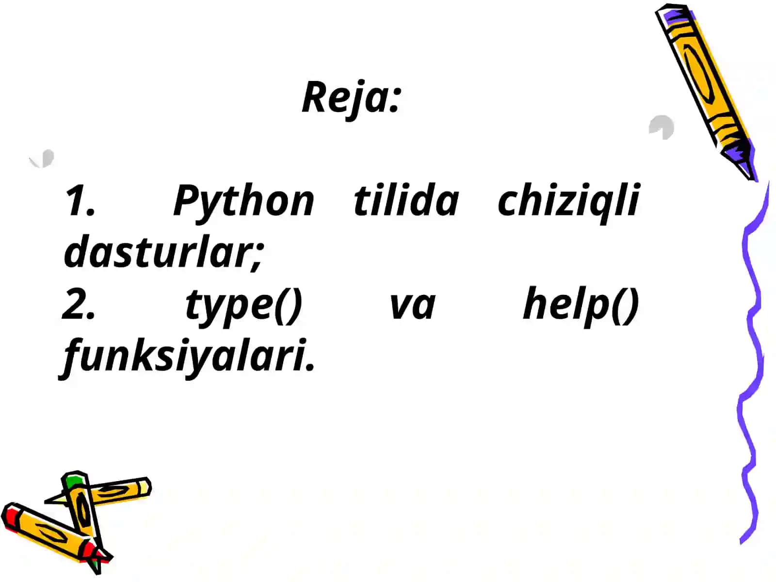 Python tilida chiziqli dasturlar 2