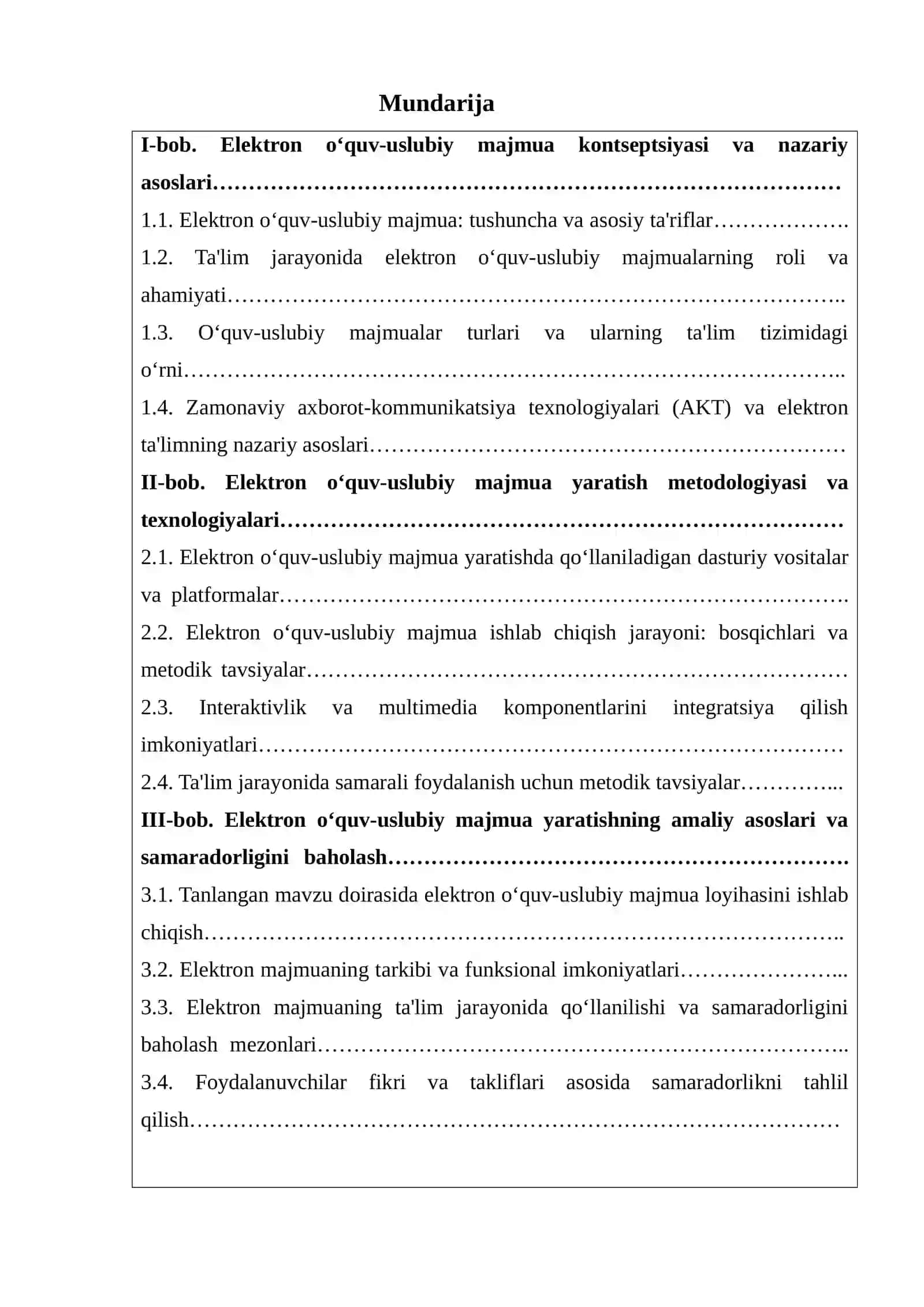 8-sinf Informatika va axborot texnologiyalari fanidan elektron o’quv-uslubiy majmua yaratish metodikasi 2