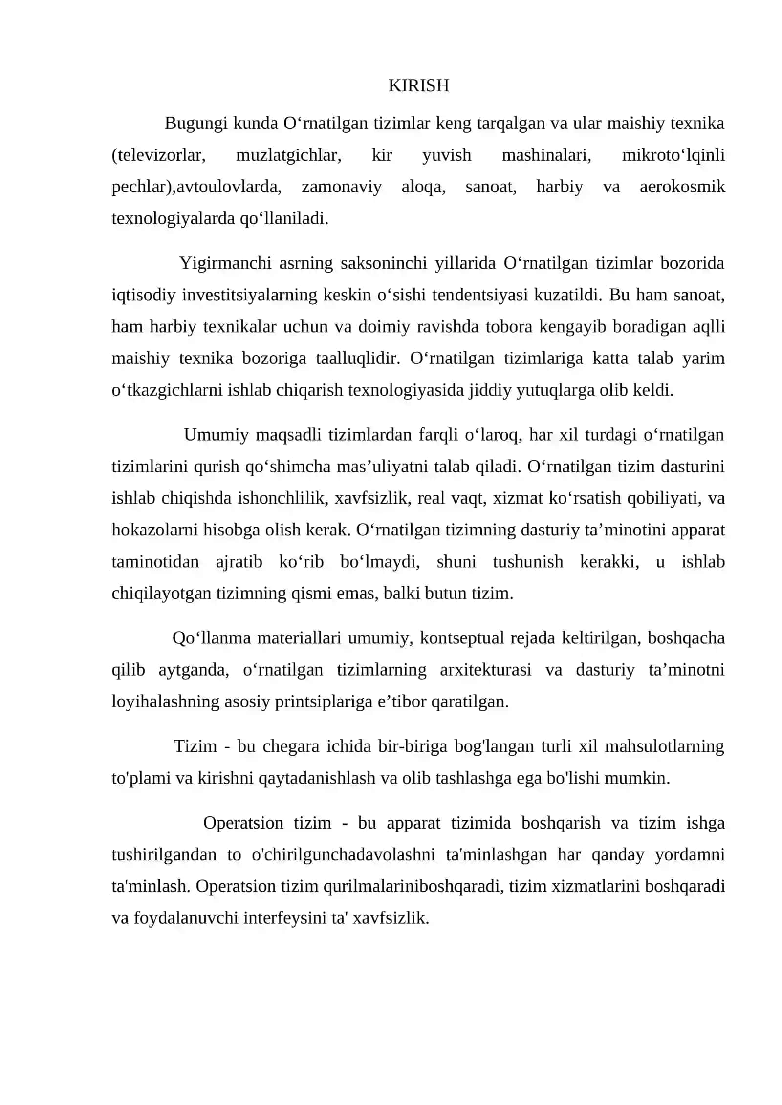 Ornatilgan tizimlar (Embadded Linux) 2
