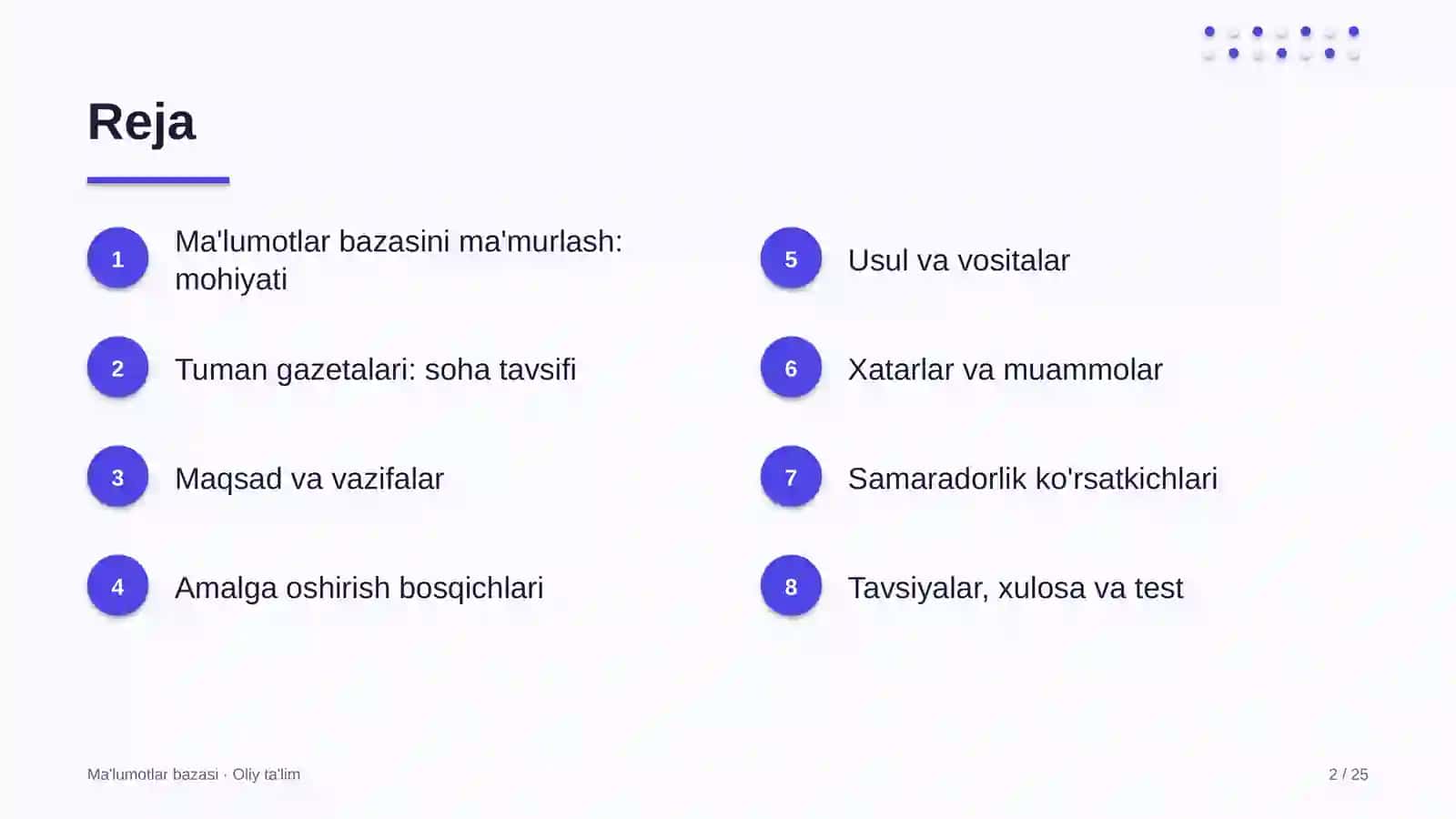 Tuman gazetalarida ma'lumotlar bazasini ma'murlash 2