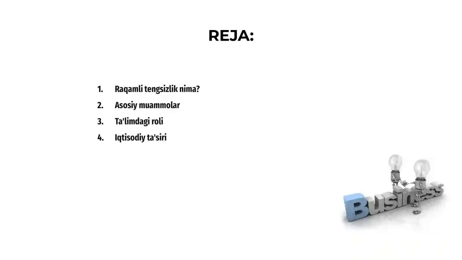 Raqamli tengsizlik 2