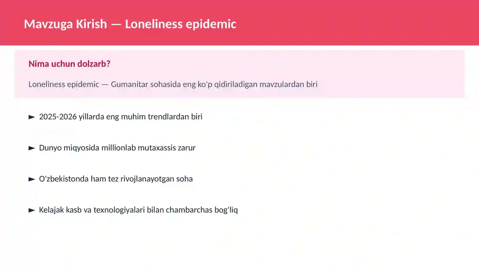 Loneliness epidemic 2