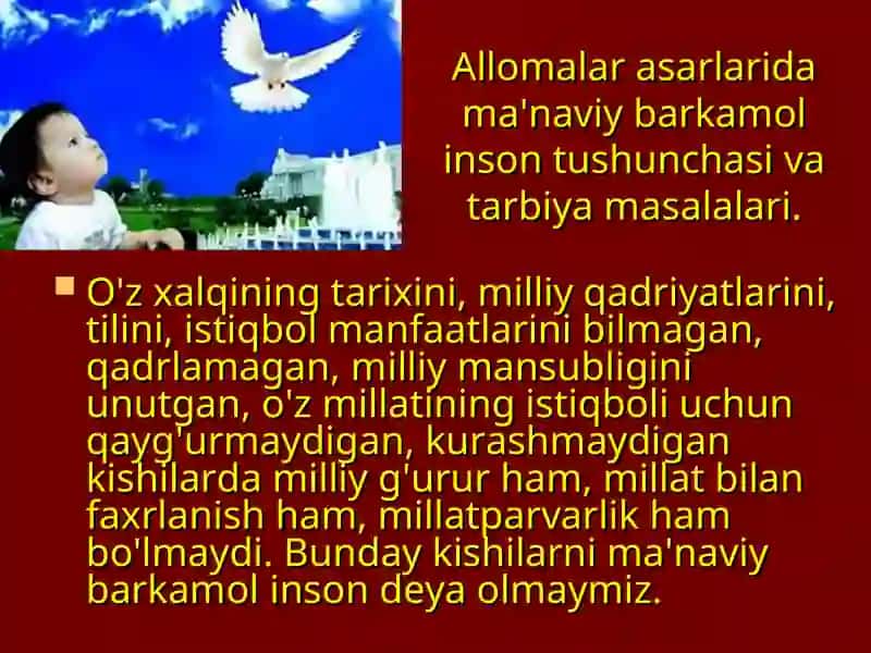 Allomalar asarlarida Barkamol Insonni Tarbiyalash G`oyalari 2
