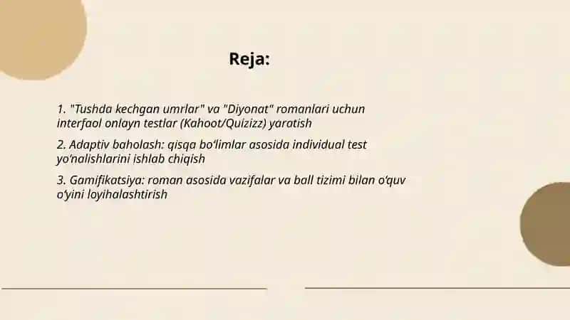 Tushda kechgan umrlar, Diyonat 2