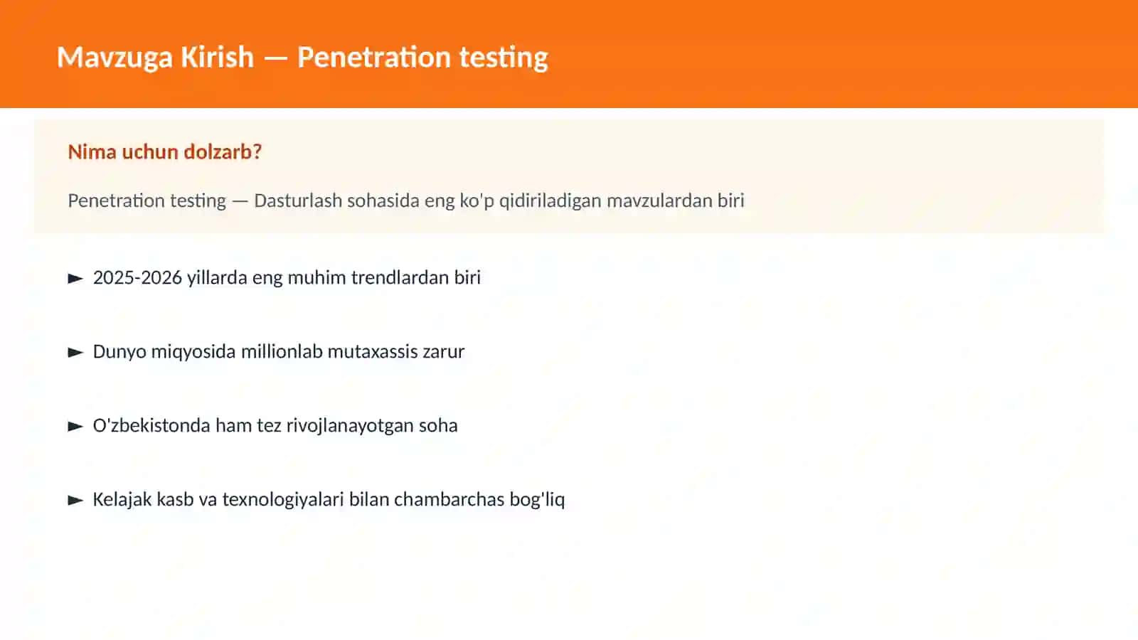 Penetration testing 2