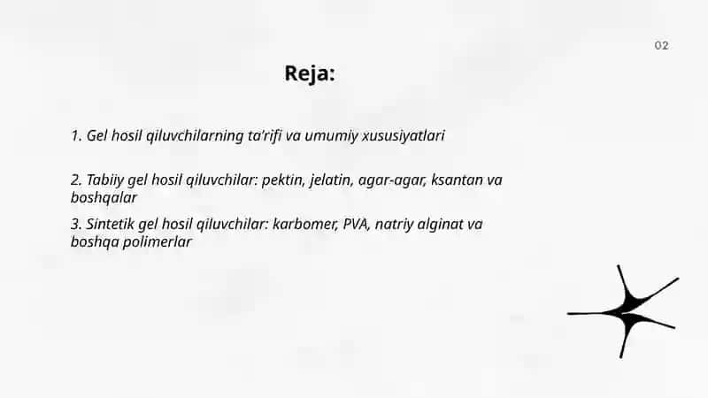 Gel hosil qiluvchilar 2
