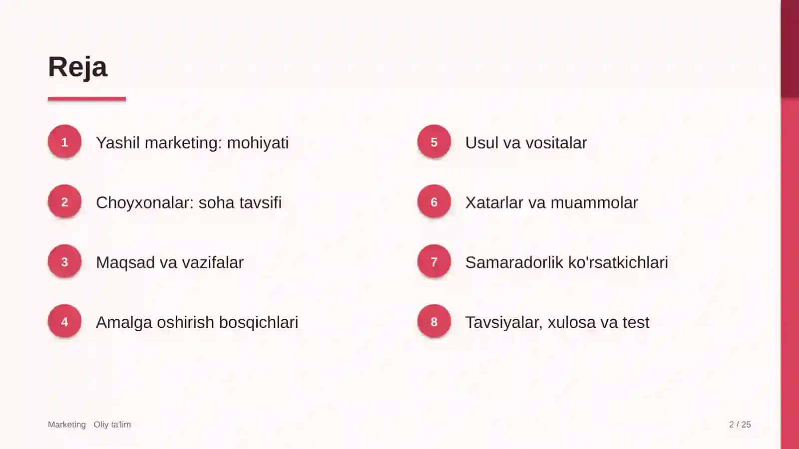 Choyxonalar misolida: mohiyati, bosqichlari, usullari va ko'rsatkichlari 2