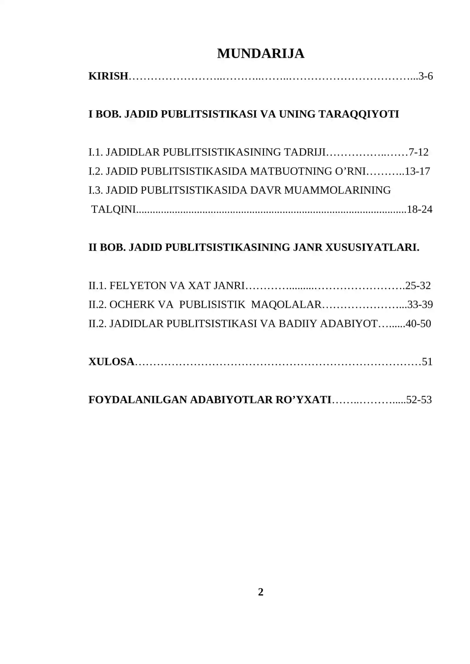 JADID PUBLITSISTIKASINING JANR XUSUSIYATLARI 2