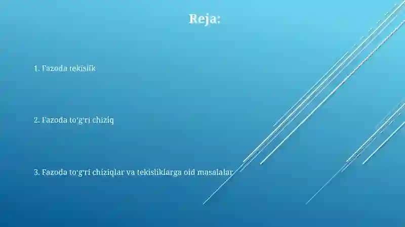 Fazoda tekislik 2